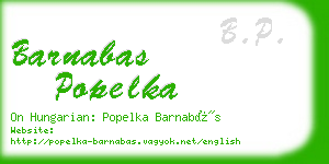 barnabas popelka business card